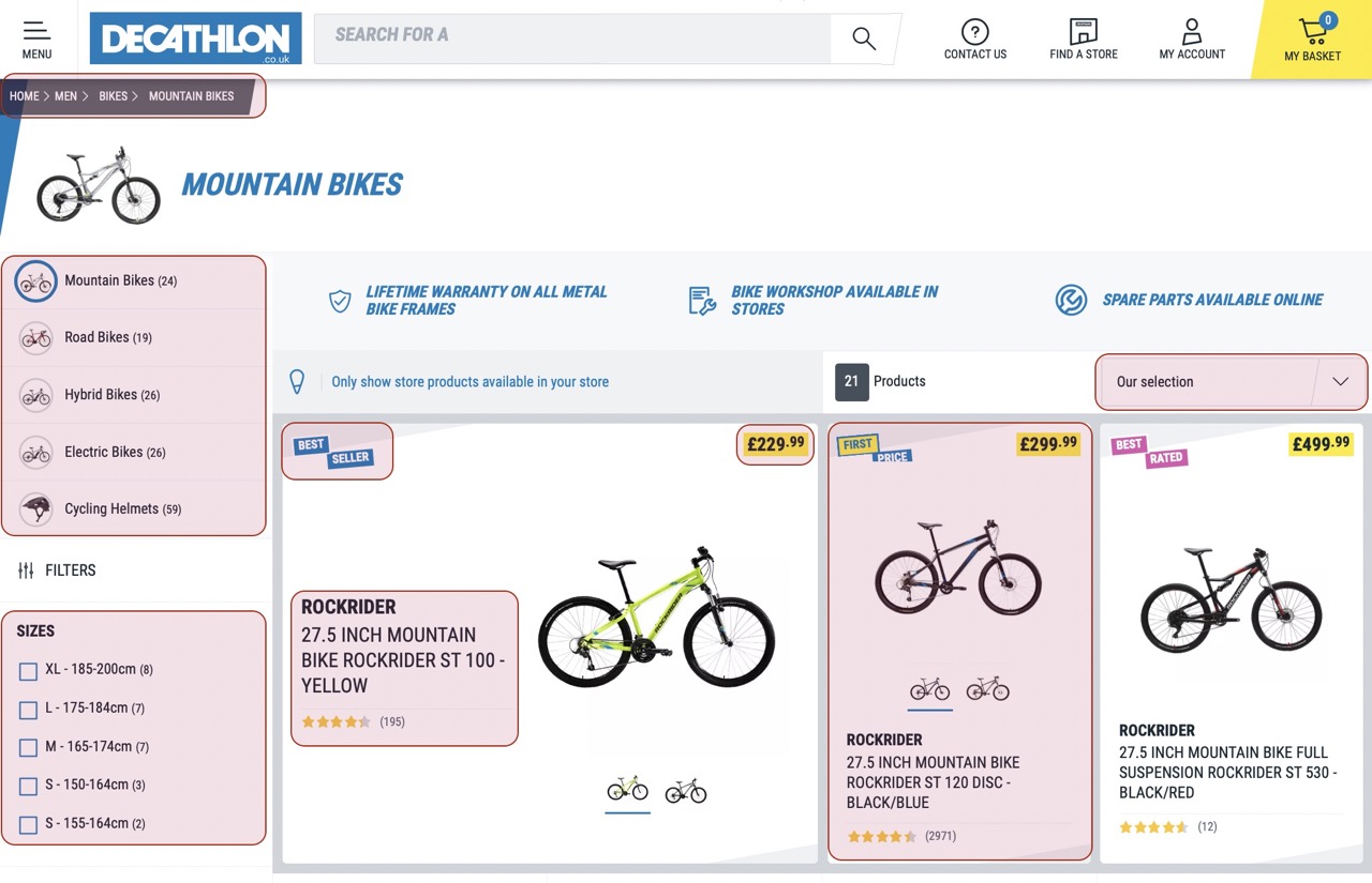 How Decathlon optimises its e-commerce conversion rate via lister pages